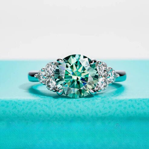 Georgia 3 Carats Solid Silver 18k Gold Plated Engagement Ring