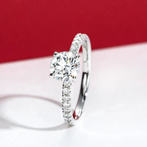 Elsie 1.48 Carats Solid 14K Gold Lab Grown Diamonds Engagement Ring