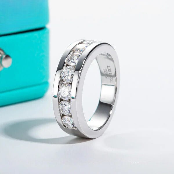 Alex 2.1 Carats Silver 18k Gold Plated Wedding Band