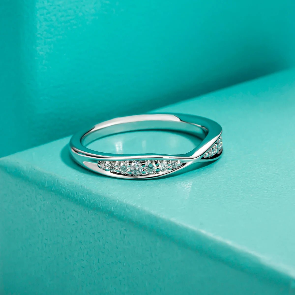 Hazel Solid Silver 18k Gold Plated Wedding Band