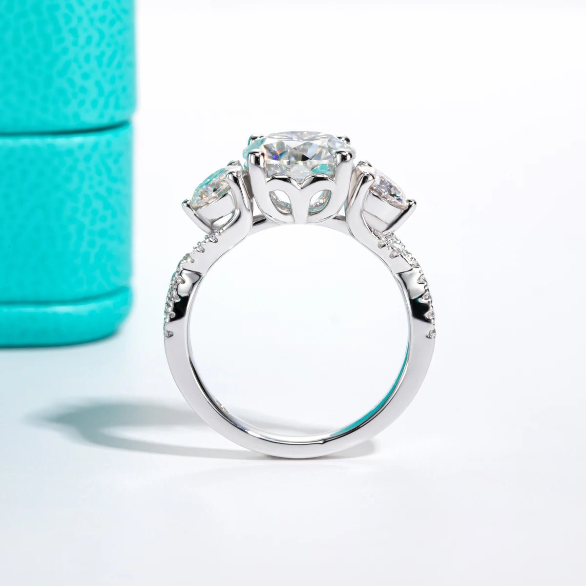 Destiny 4.25 Carats Silver Platinum Plated Engagement Ring
