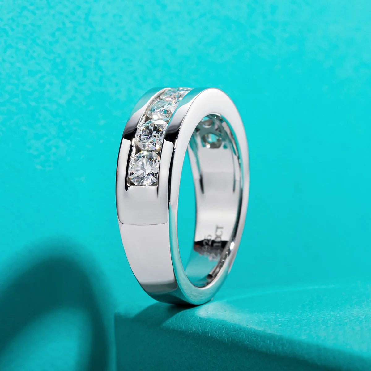 Alex 2.1 Carats Silver 18k Gold Plated Wedding Band