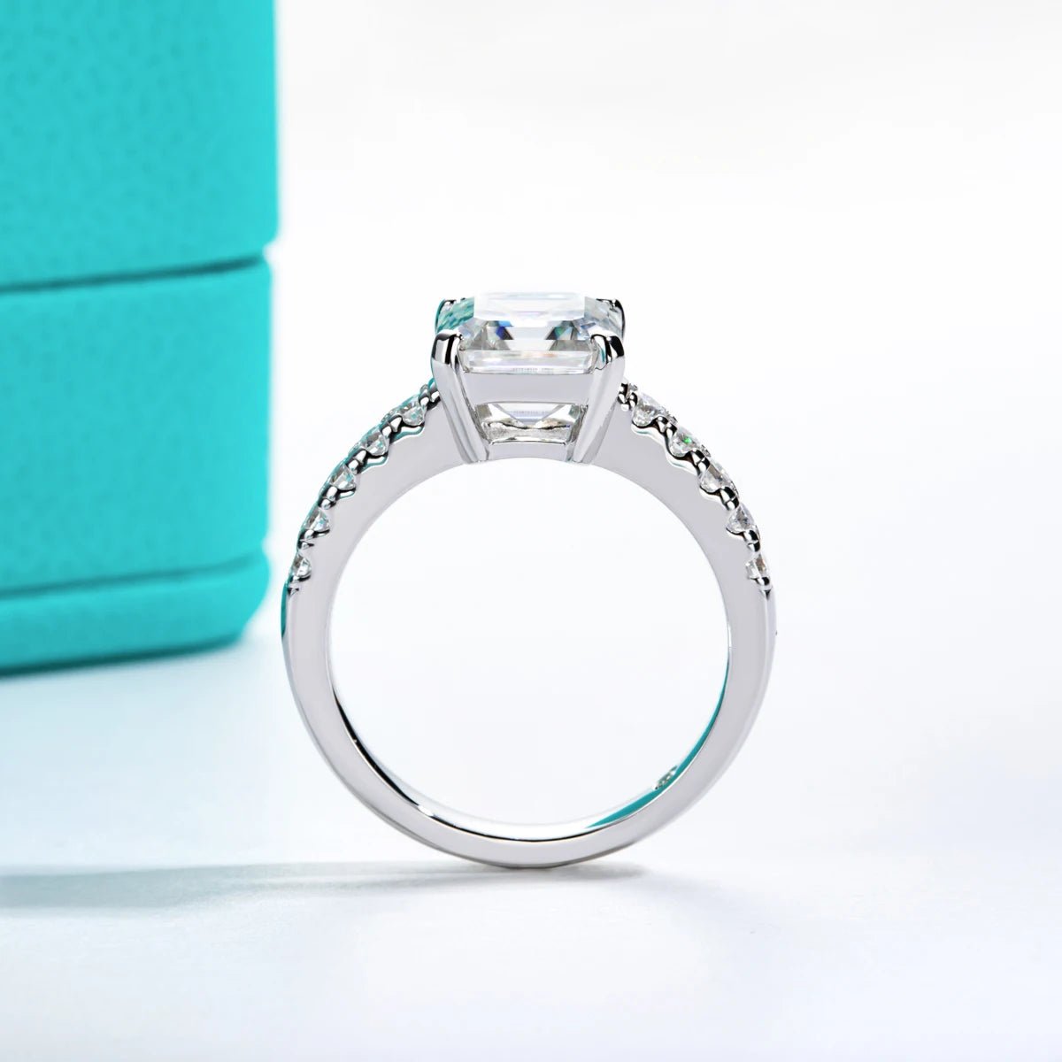 Margaret 3.30 Carats Silver Platinum Plated Engagement Ring
