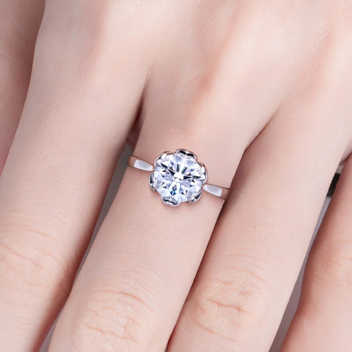 Daisy 3 Carats Moissanite Engagement Ring - Jessica Carlson