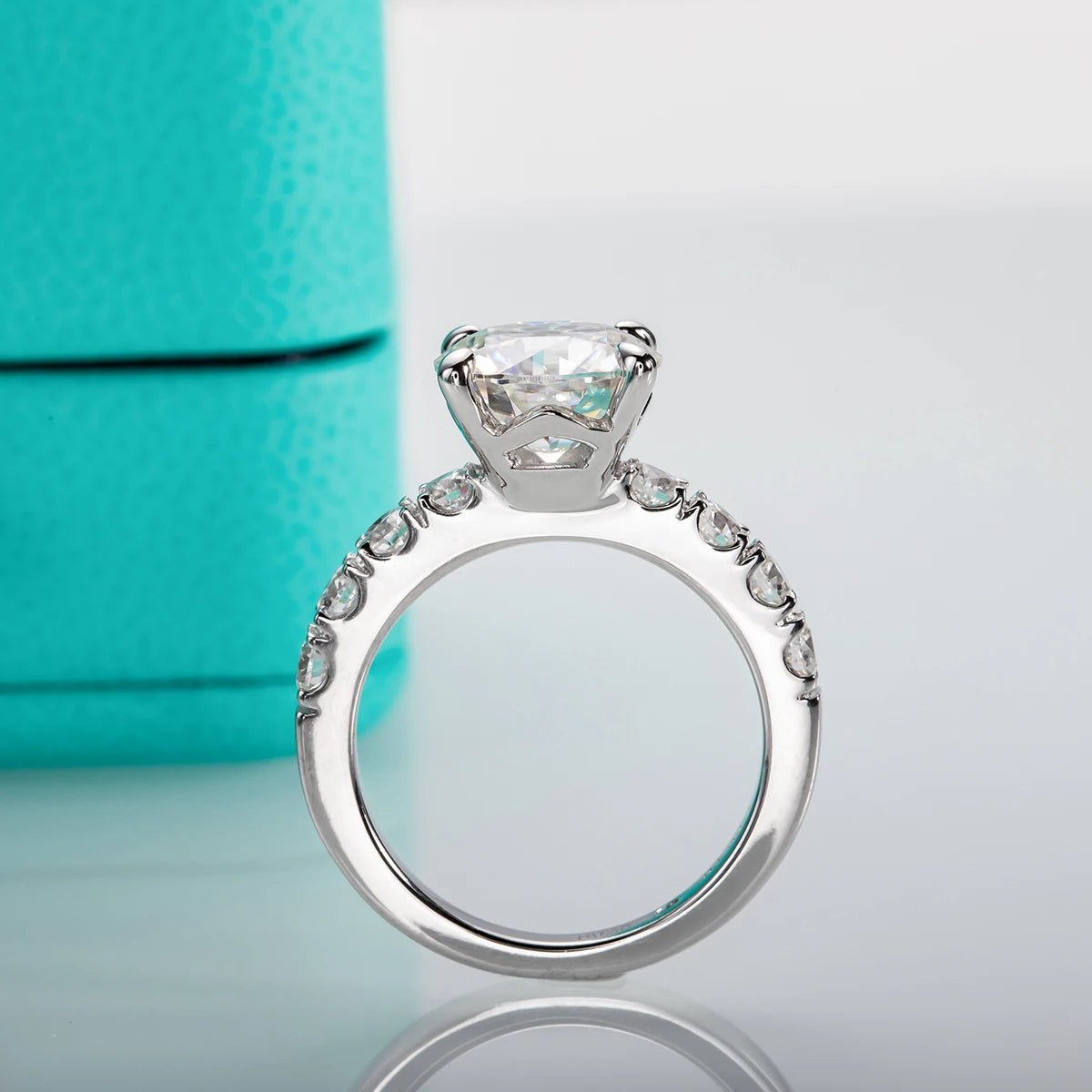 Hailey 4.3 Carats Silver 18k Gold Plated Engagement Ring