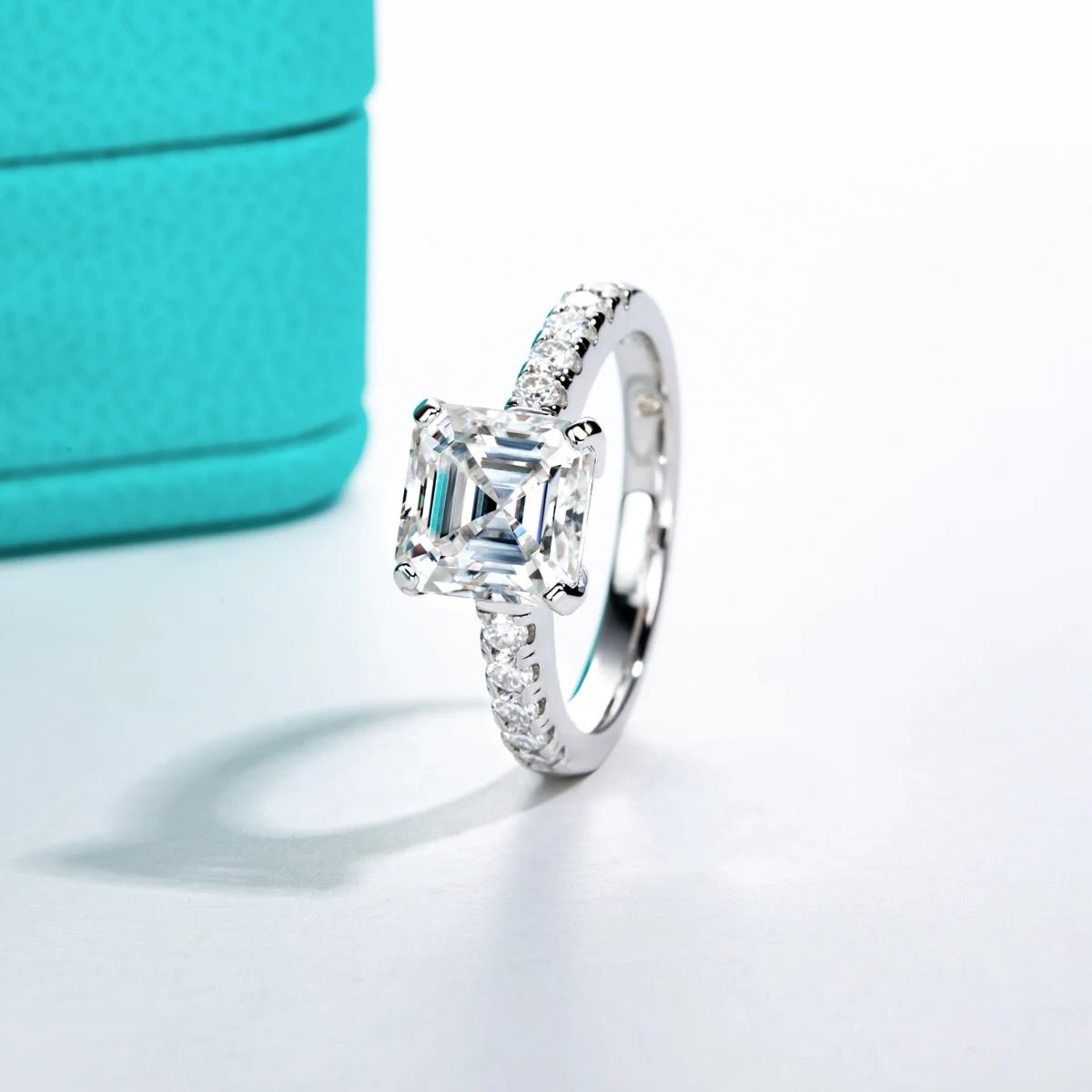 Margaret 3.30 Carats Silver Platinum Plated Engagement Ring