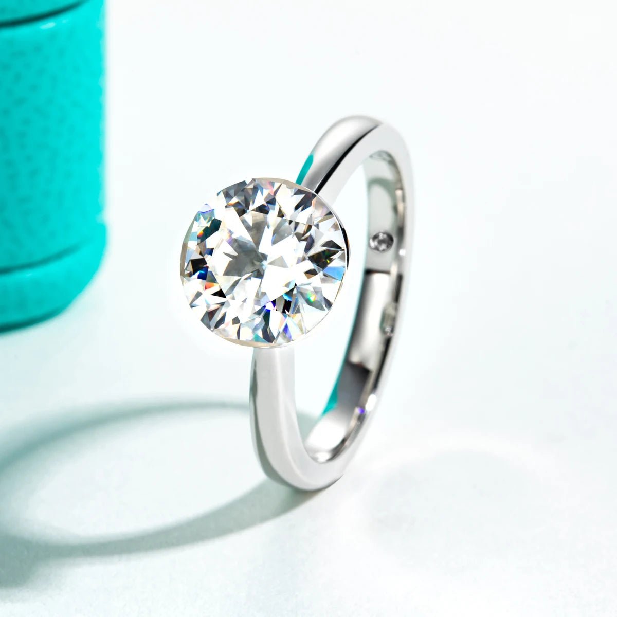 Luella 3 Carats Silver Platinum Plated Engagement Ring
