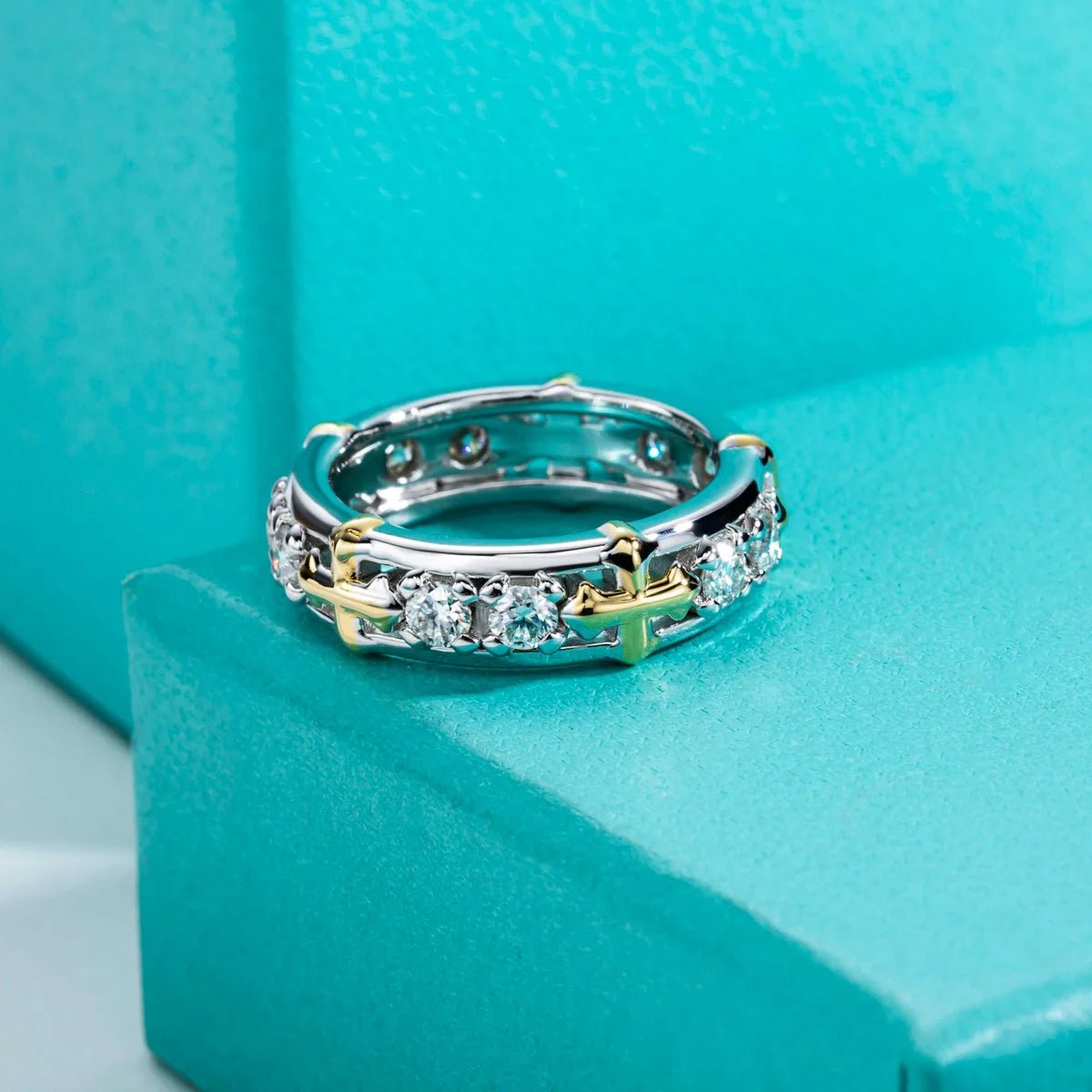 John Cross Eternity Band 9 Carats 18k Gold Plated