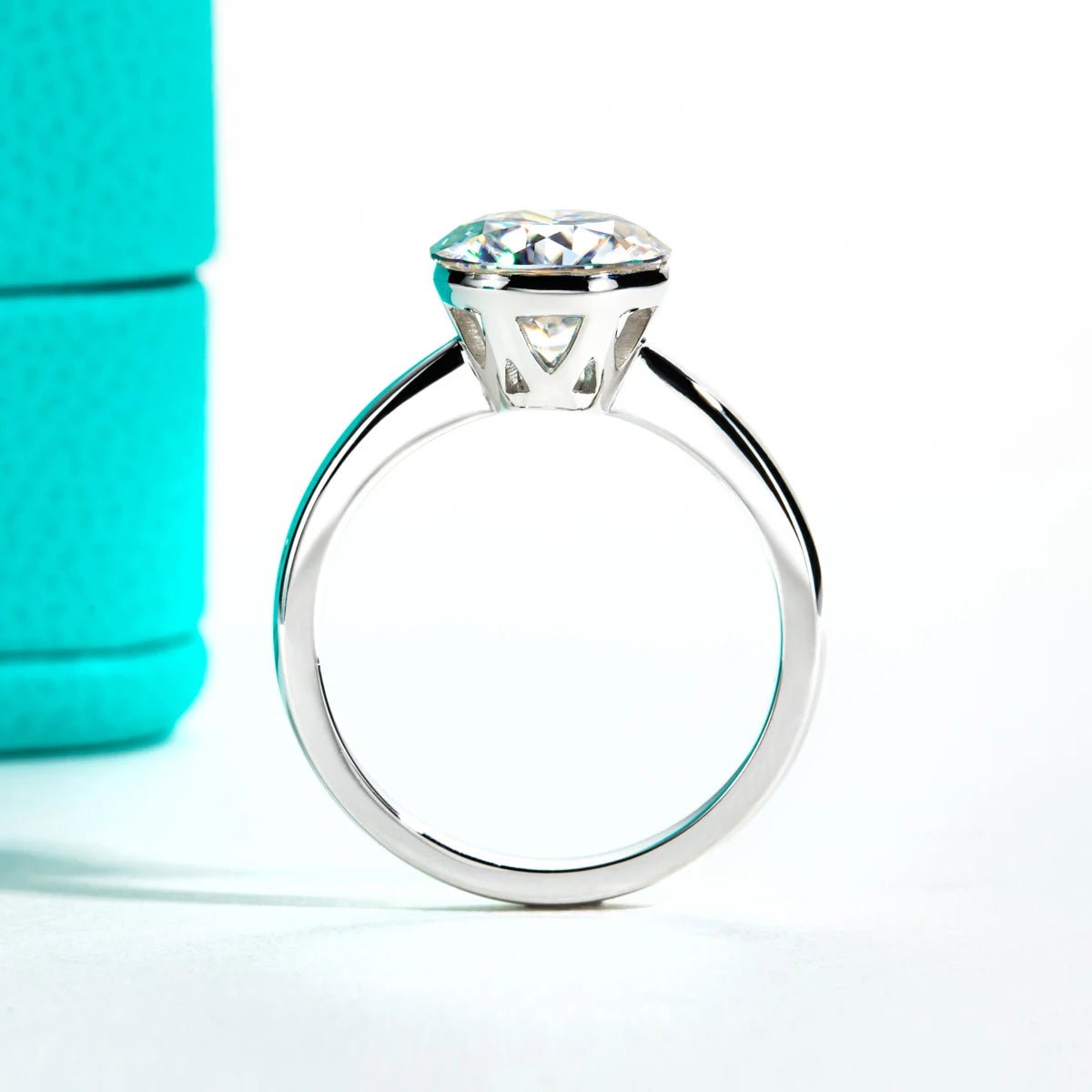 Luella 3 Carats Silver Platinum Plated Engagement Ring