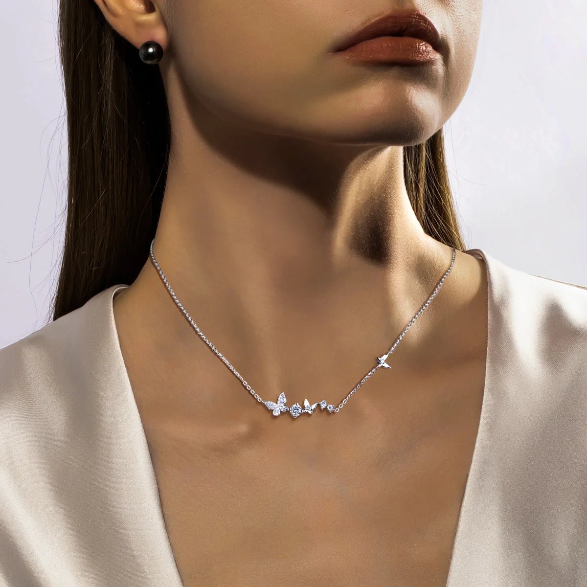 Y2K Butterfly 0.5 Carat Moissanite Necklace