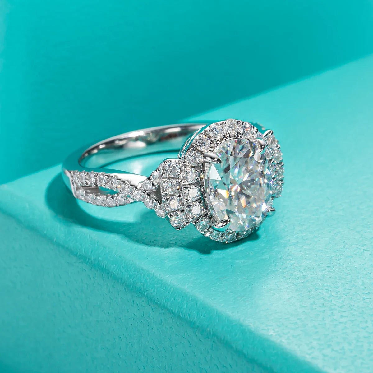 Olivia 6.4 Carats Silver 18k Gold Plated Engagement RIng