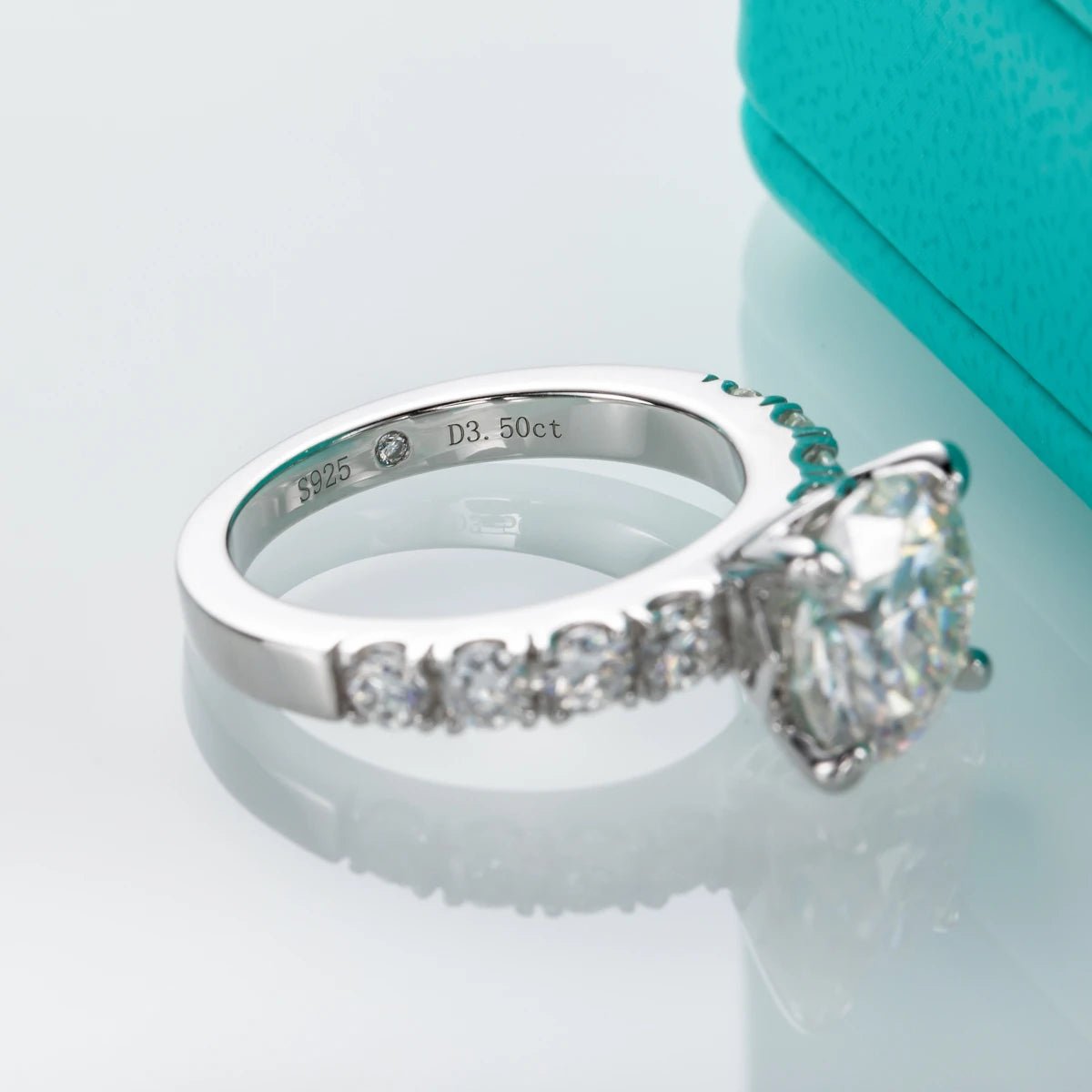 Hailey 4.3 Carats Silver 18k Gold Plated Engagement Ring