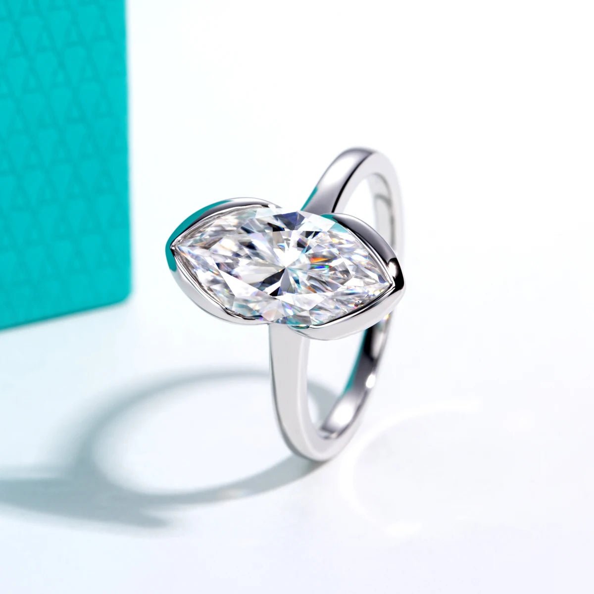 Cyrus 3 Carats Moissanite Solid Silver Platinum Plated Engagement Ring