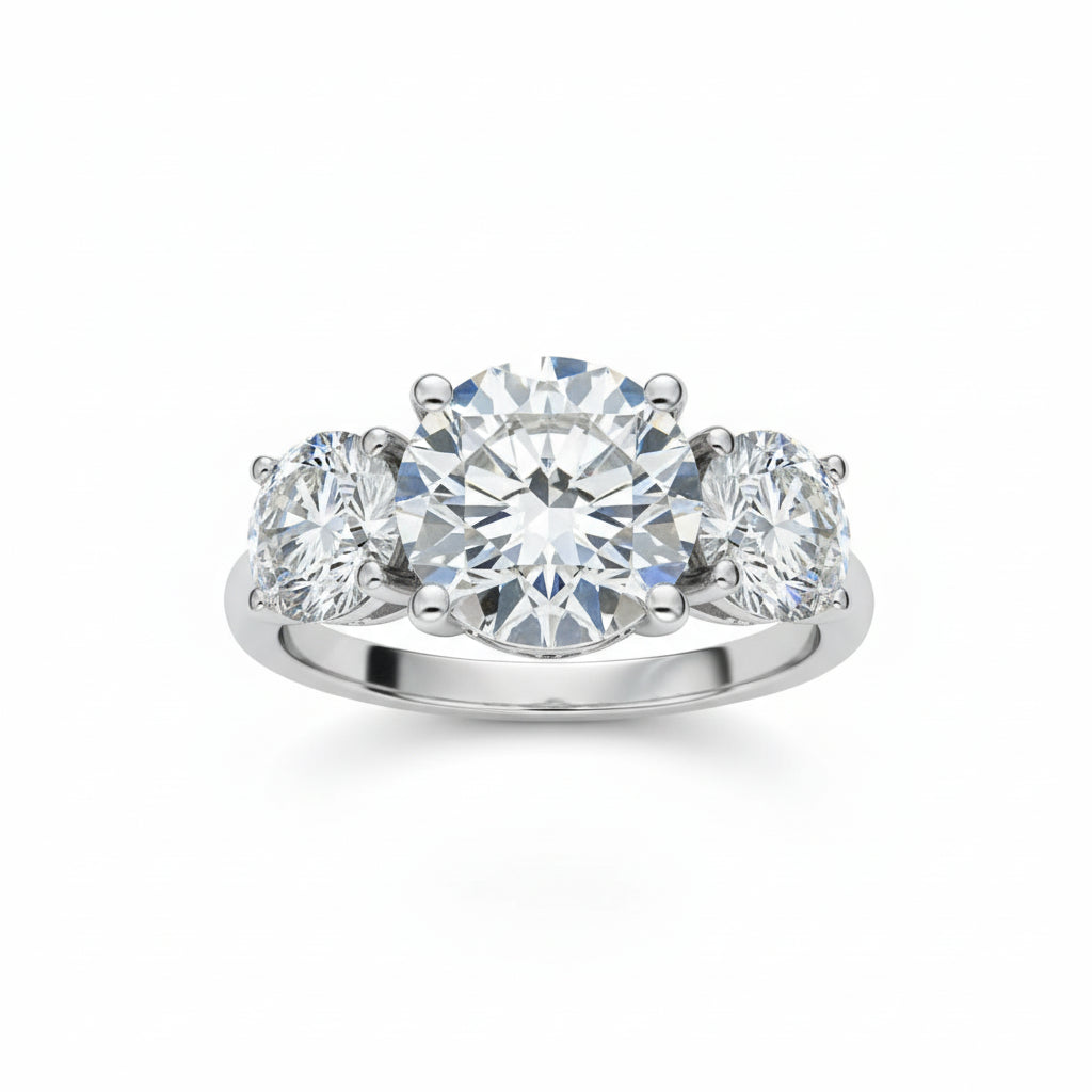 CHANGE CAD PRICING Shelley 11 Carats Solid Silver Platinum Plated Engagement Ring - Jessica Carlson
