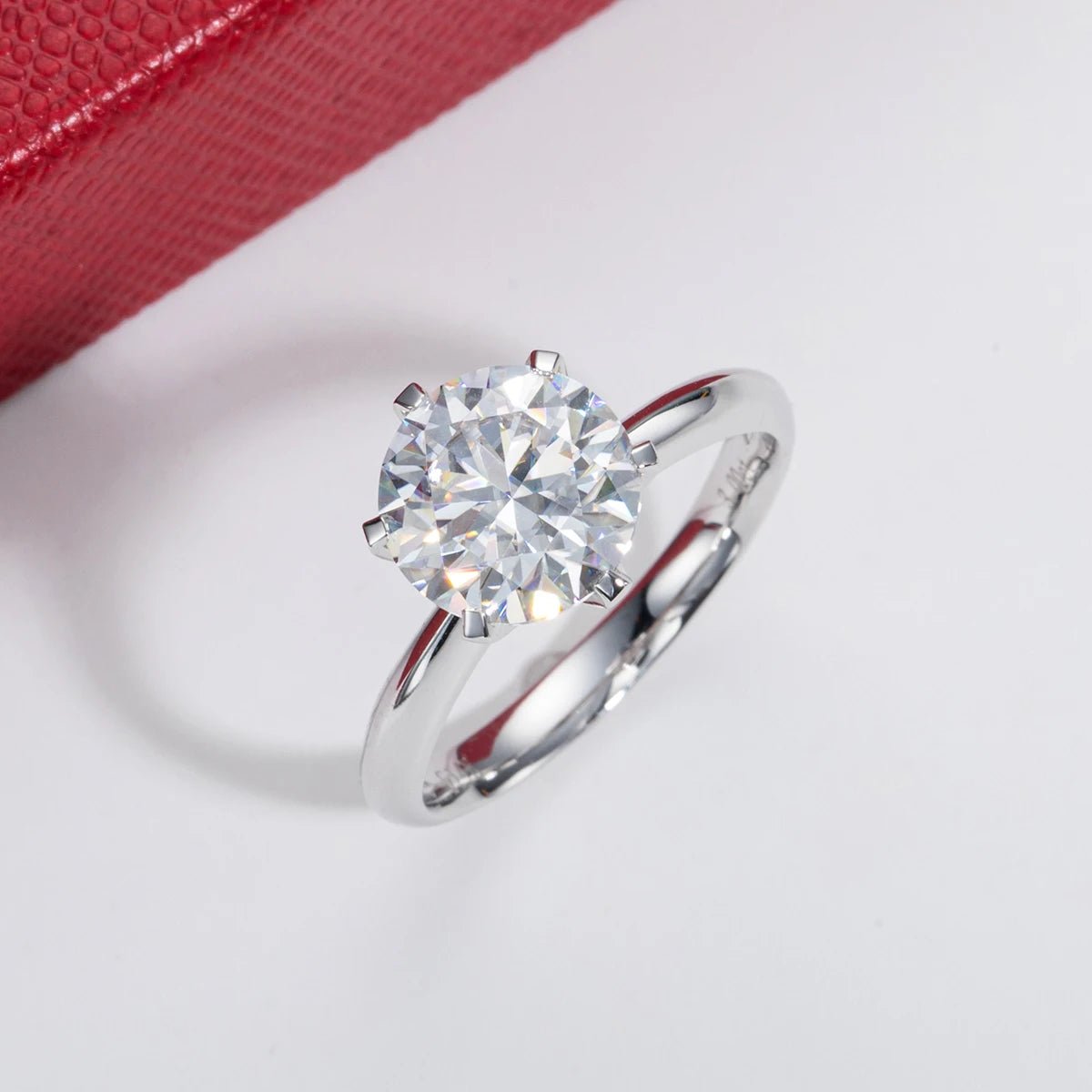 Danielle Solid 14k White Gold 3 Carats Engagement Ring