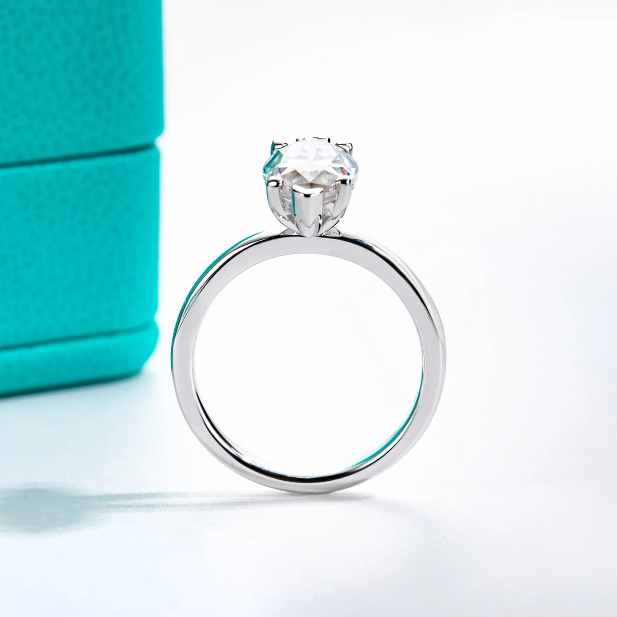 Make it Marquise 3 Carats Silver Platinum Plated Engagement Ring