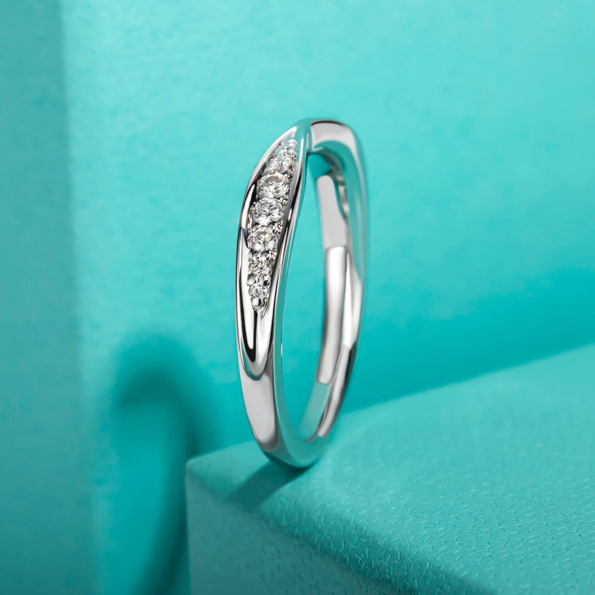 Hazel Solid Silver 18k Gold Plated Wedding Band