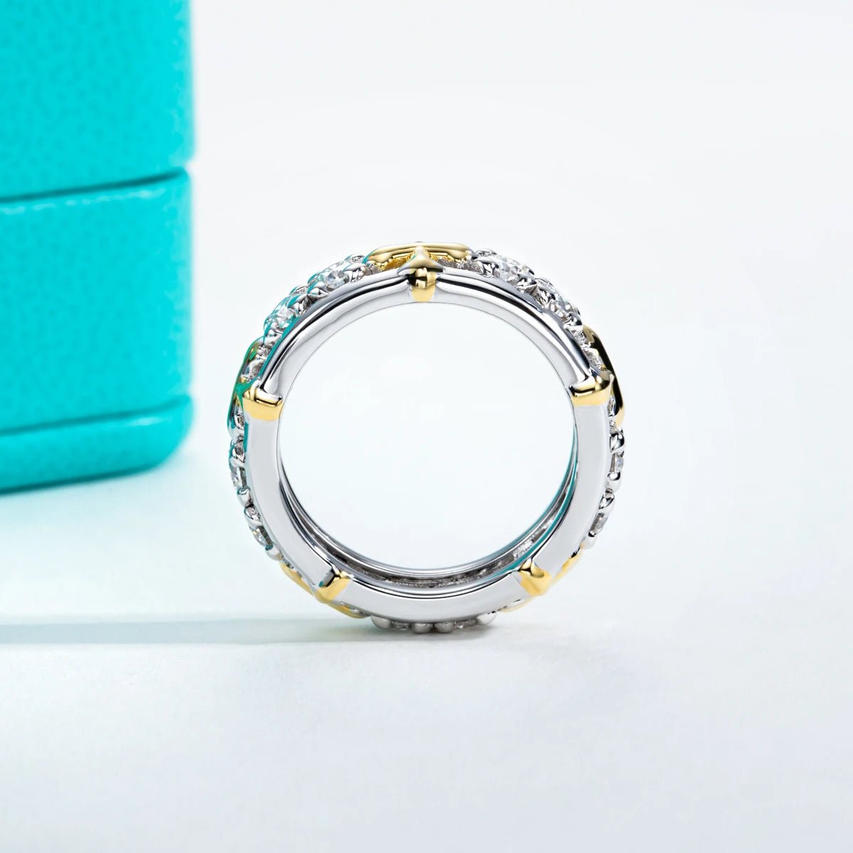John Cross Eternity Band 9 Carats 18k Gold Plated
