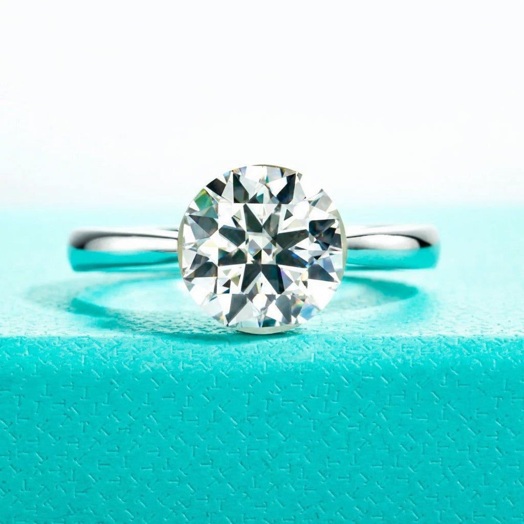 Luella 3 Carats Silver Platinum Plated Engagement Ring