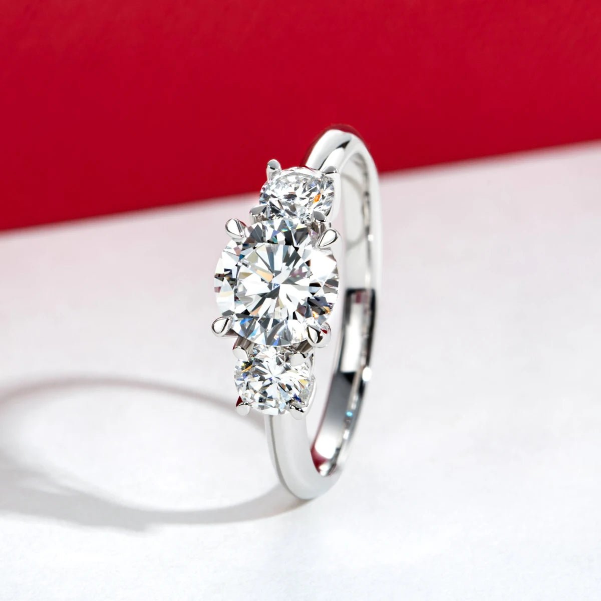 Sierra 2.60 Carats Solid 14k Gold Lab Grown Diamonds Engagement Ring