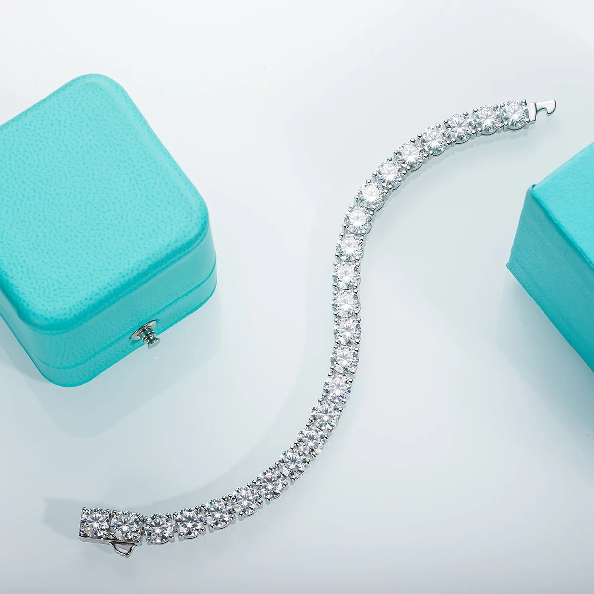 Dawson 6.5mm 23-29 Carats Solid Silver 18k Gold Plated Tennis Bracelet