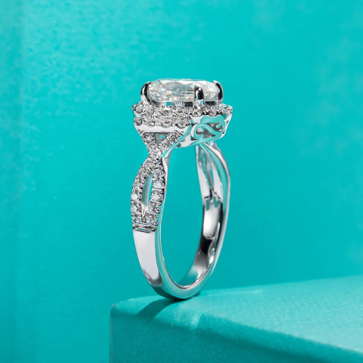 Olivia 6.4 Carats Silver 18k Gold Plated Engagement RIng