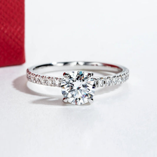 Elsie 1.48 Carats Solid 14k Gold Lab Grown Diamonds Engagement Ring