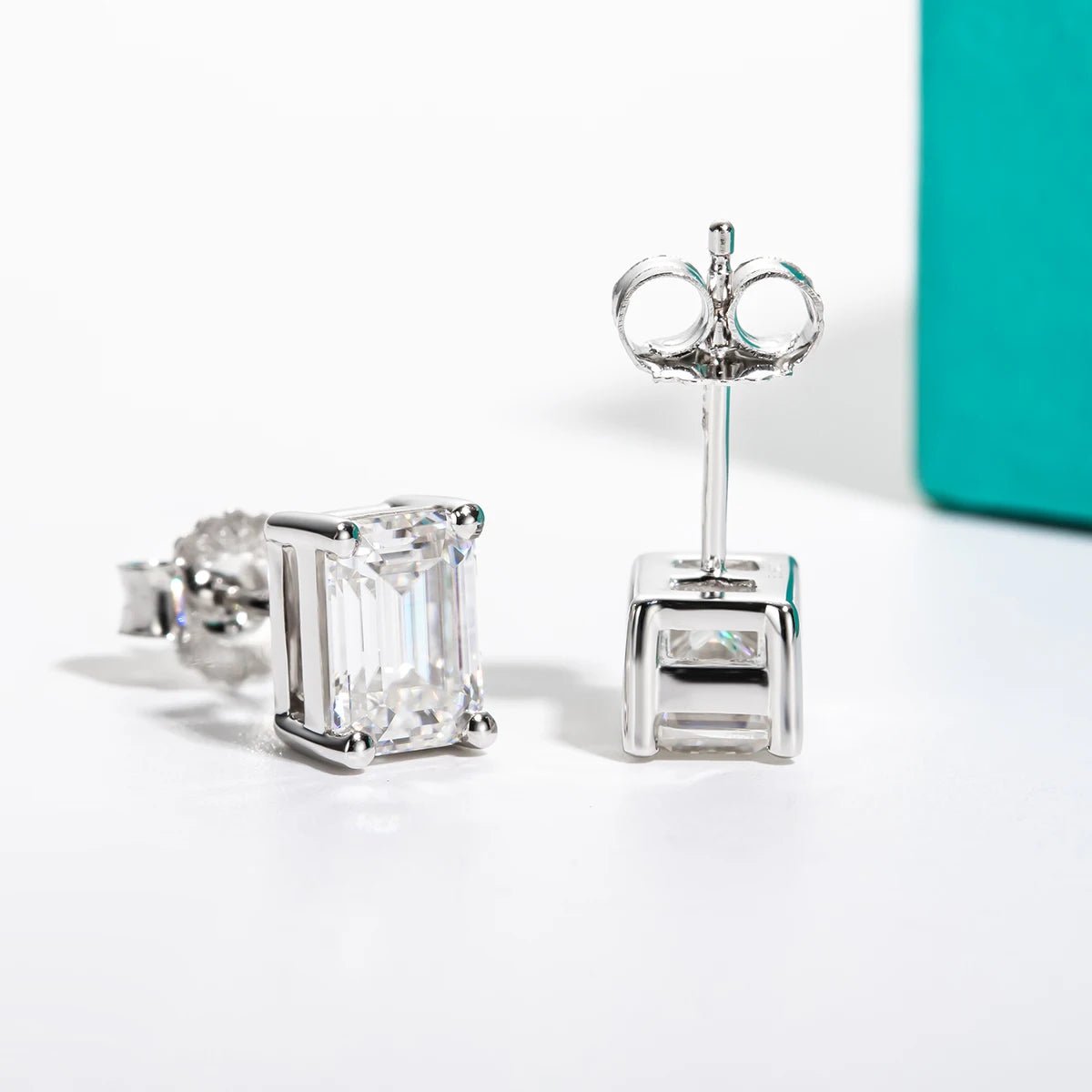 Jackie 925 Silver and 10k Gold Emerald Earrings, 1-4 Carats