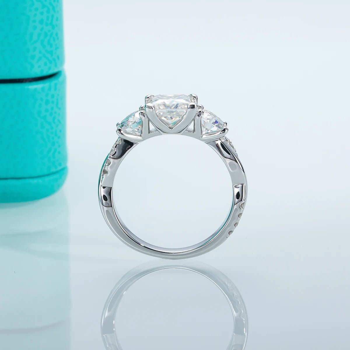 Zara 2.5 Carats Silver Platinum Plated Engagement Ring