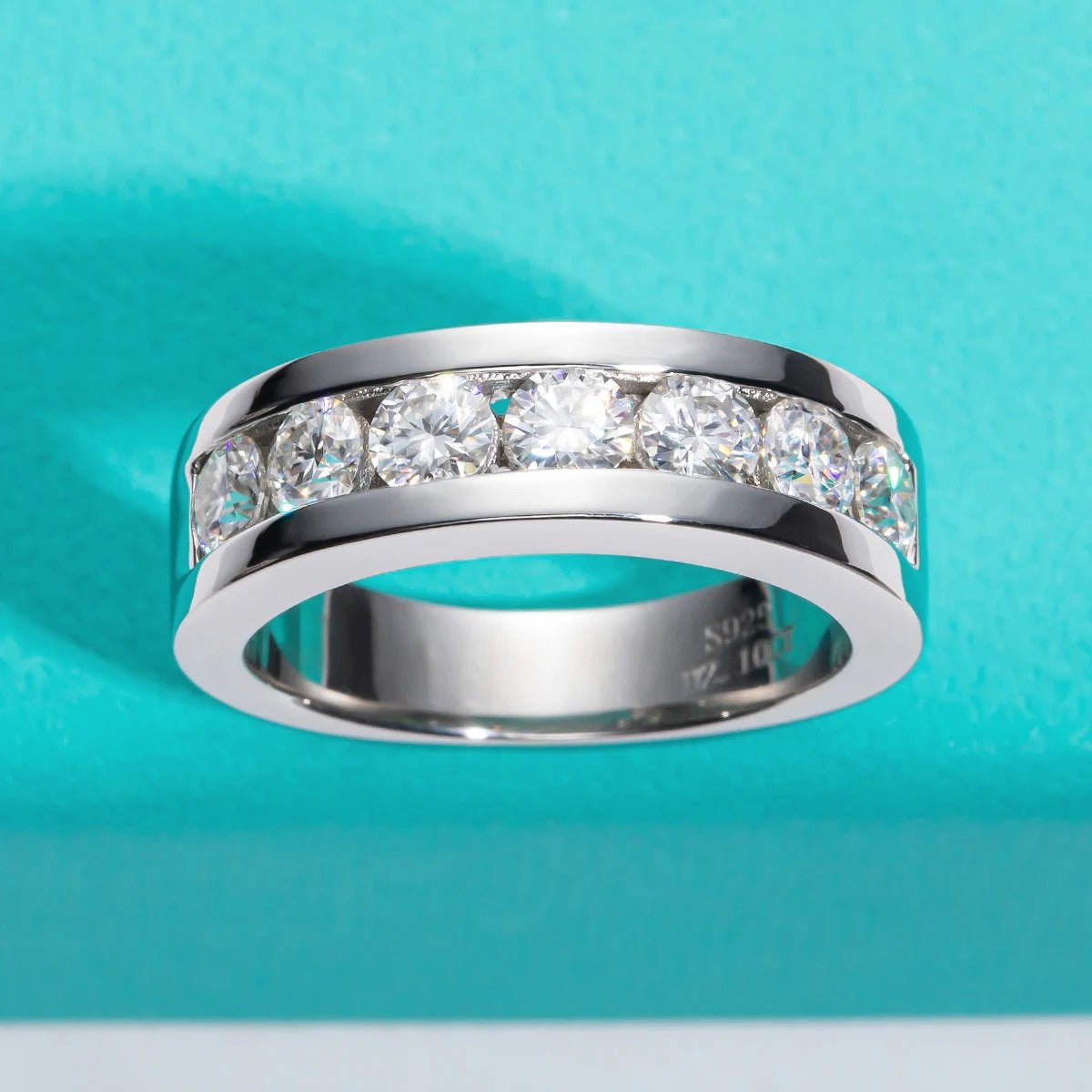 Alex 2.1 Carats Silver 18k Gold Plated Wedding Band