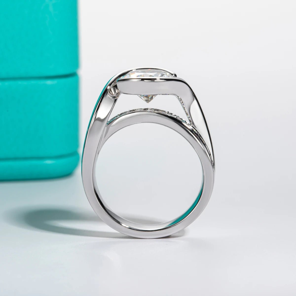 Chelsea 3.88 Carats Silver 18k Gold Plated Engagement Ring