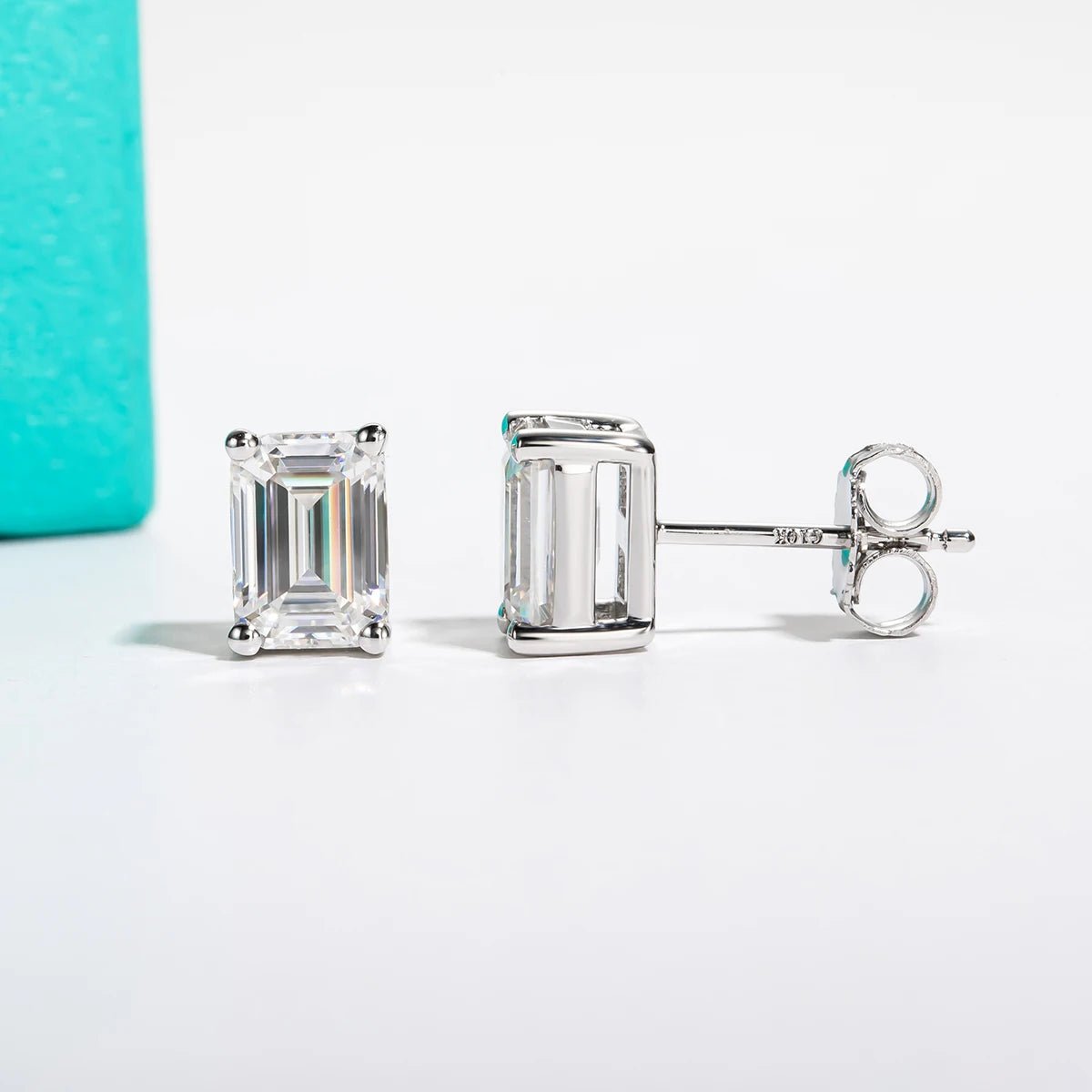 Jackie 925 Silver and 10k Gold Emerald Earrings, 1-4 Carats