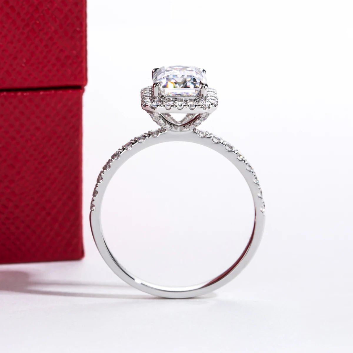 Aaliyah 2.51 Carats Moissanite Solid 14k White or Yellow Gold Engagement Ring