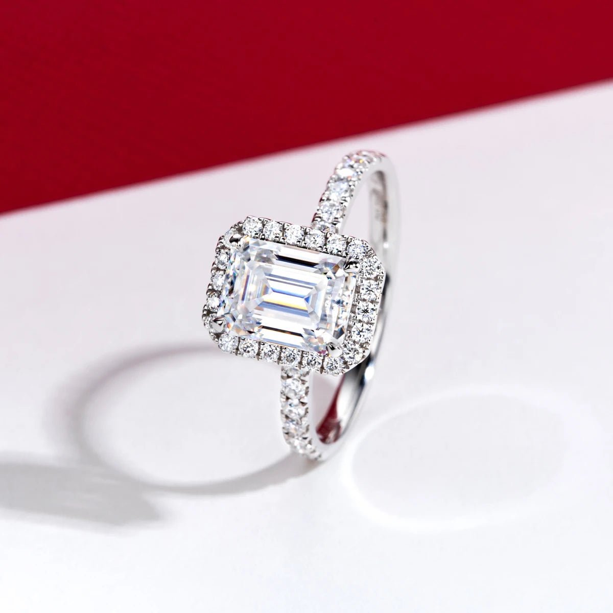 Aaliyah 2.51 Carats Moissanite Solid 14k White or Yellow Gold Engagement Ring