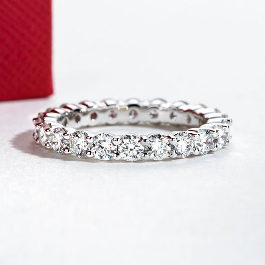 Clara 2.20 Carats Solid 14k Gold Lab Grown Diamonds Eternity Band