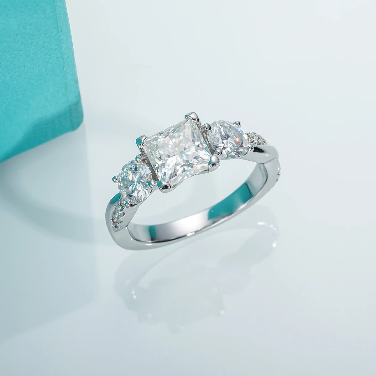 Zara 2.5 Carats Silver Platinum Plated Engagement Ring