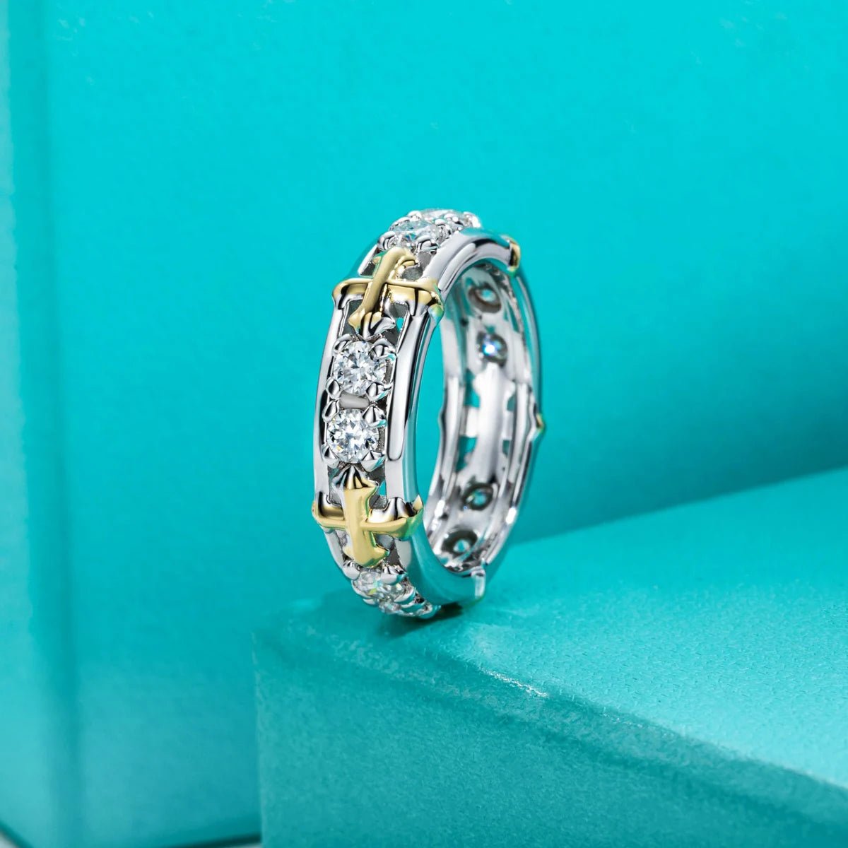 John Cross Eternity Band 9 Carats 18k Gold Plated