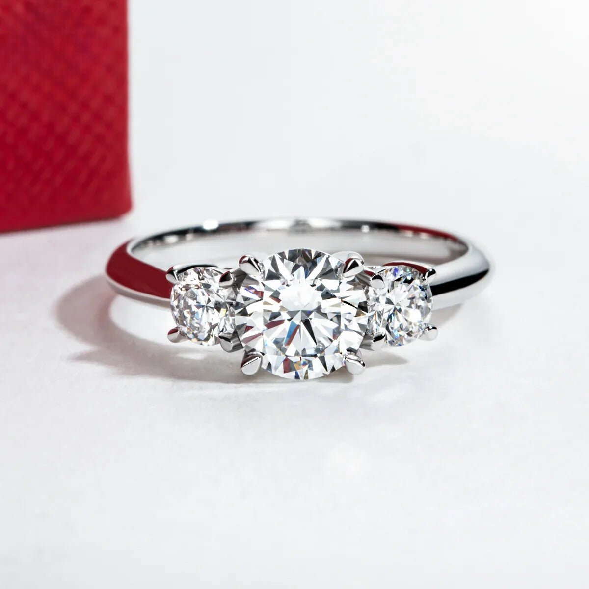 Sierra 2.60 Carats Solid 14k Gold Lab Grown Diamonds Engagement Ring