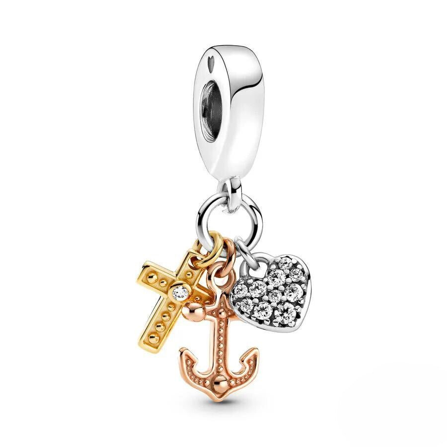 Anchored Trio Charm