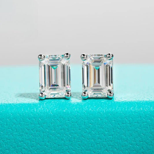 Jackie 925 Silver, 10k Gold 1-4 Carats Emerald Earrings