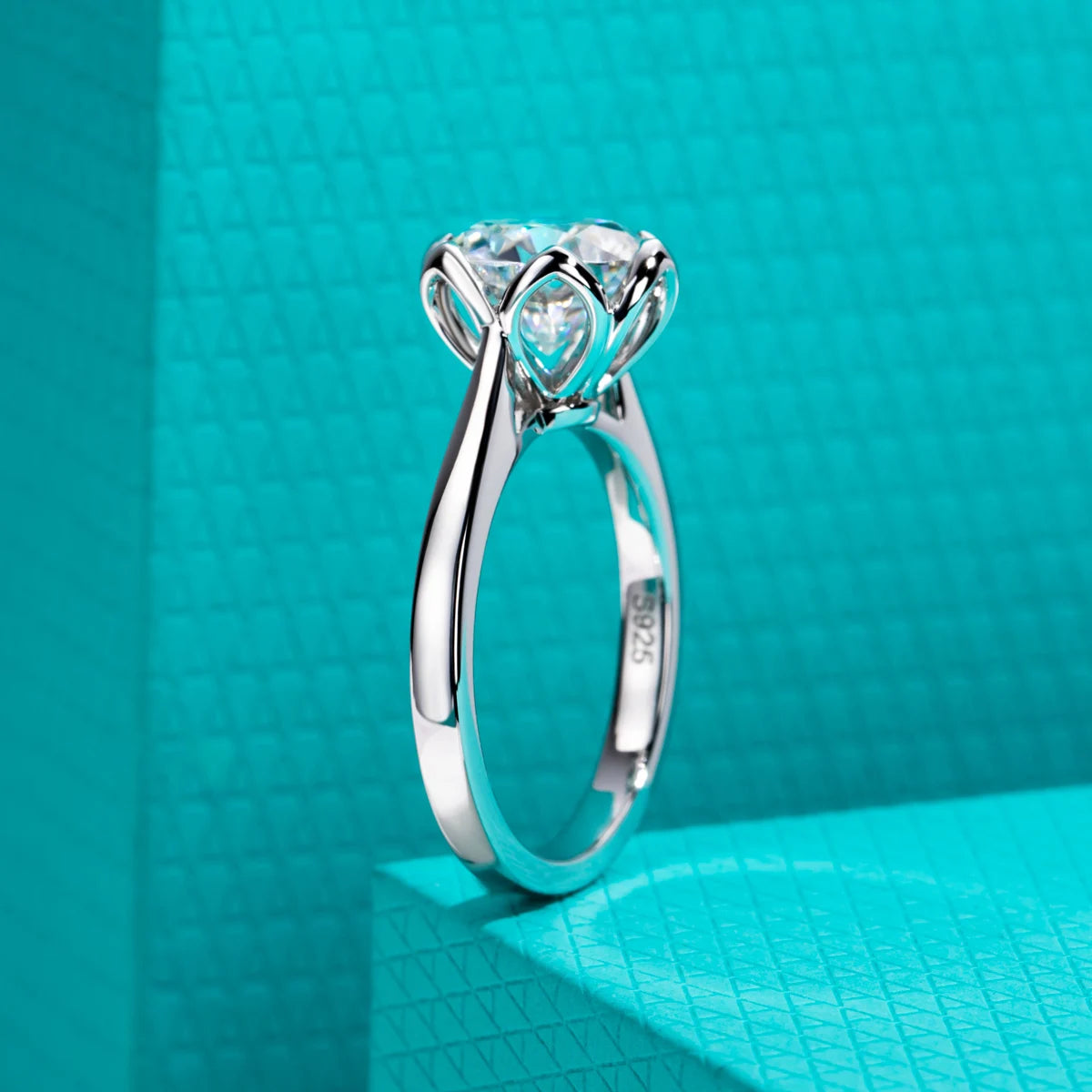 Daisy 3 Carats Moissanite Engagement Ring