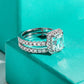 Bao 3.70 Carats Silver Platinum Plated + Wedding Band