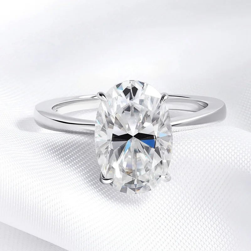 Cindy 4.5 Carats Moissanite 925 Sterling Silver Engagement Ring