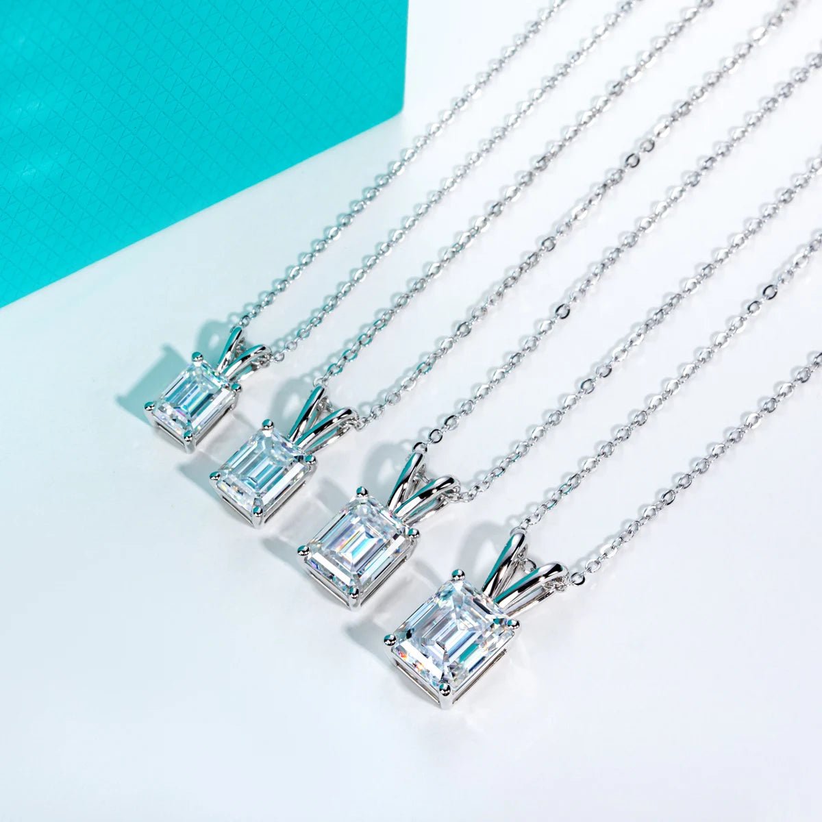 Beatrice 2 to 5 Carats Silver Emerald Pendant