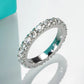 Susan 6.86 Carats Silver Platinum Plated + Wedding Band