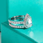 Celeste 3.70 Carats Silver Platinum Plated + Wedding Band