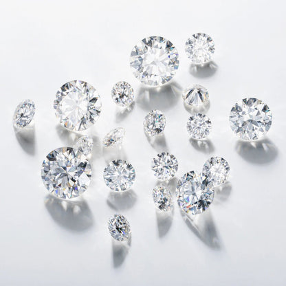 Loose Moissanite Rounds Size 0.1 Carat to 10 Carats