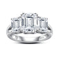 Amelia 5 Carats Silver Platinum Plated Engagement Ring
