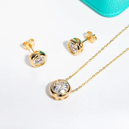 Odette 4 Carats Set White or Yellow 18k Gold Plated