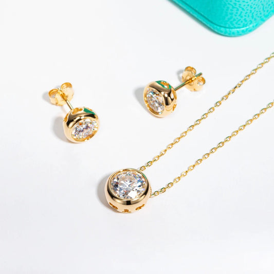 Odette 4 Carats Set White or Yellow 18k Gold Plated